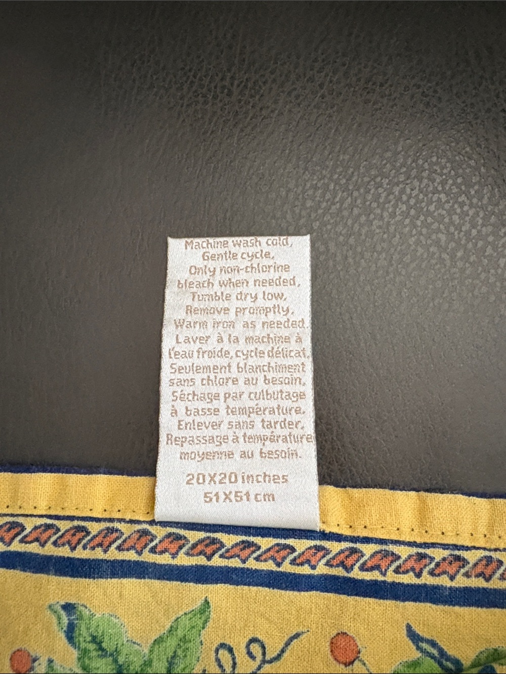 Yellow and Blue Floral Cotton Placemats and Napkins Set - Williams Sonoma - Picture 11 of 11